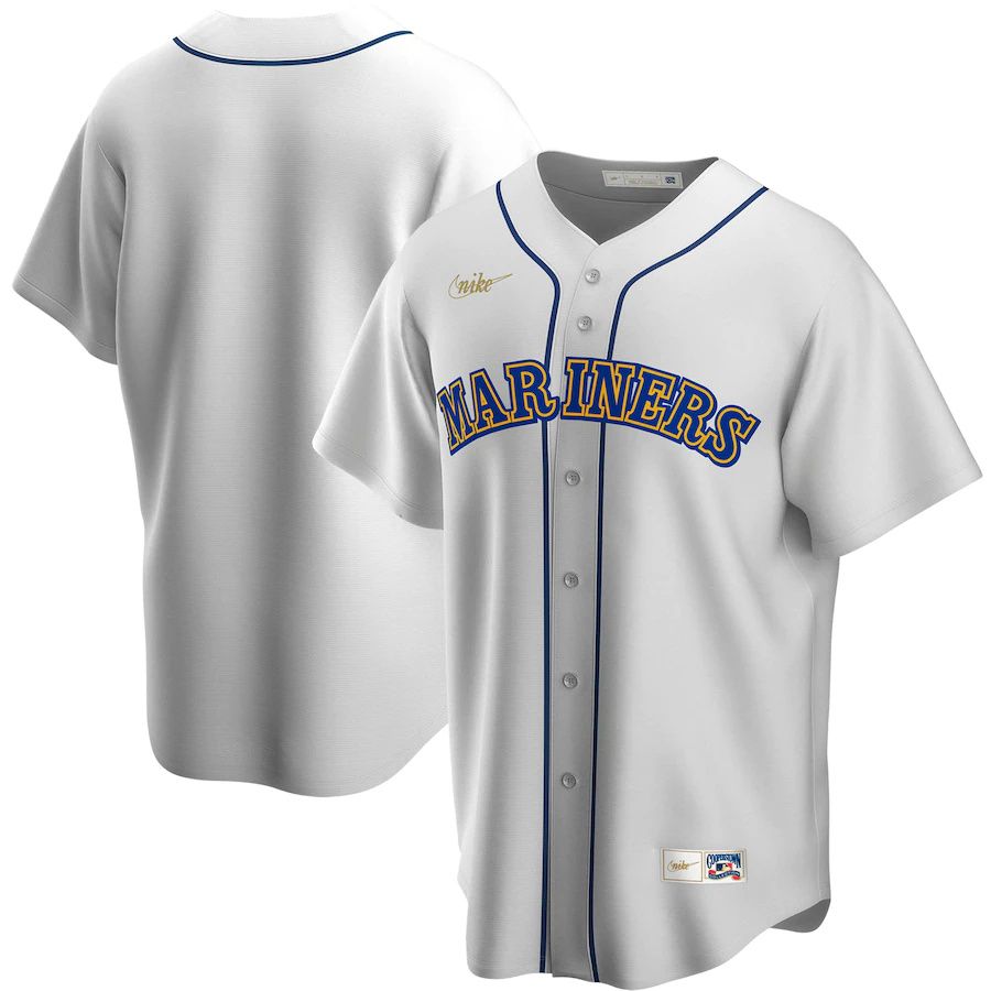 Mens Seattle Mariners Nike White Home Cooperstown Collection Team MLB Jerseys